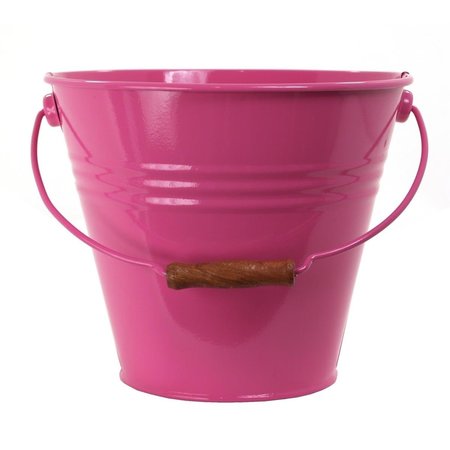 NEXT2NATURE Enameled Galvanized Fun Pail, HotPink NE2588645